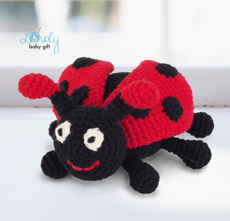 Crochet Ladybird pattern amigurumi insect stuffed animal pattern, ladybug pdf tutorial, CP-115 image 2