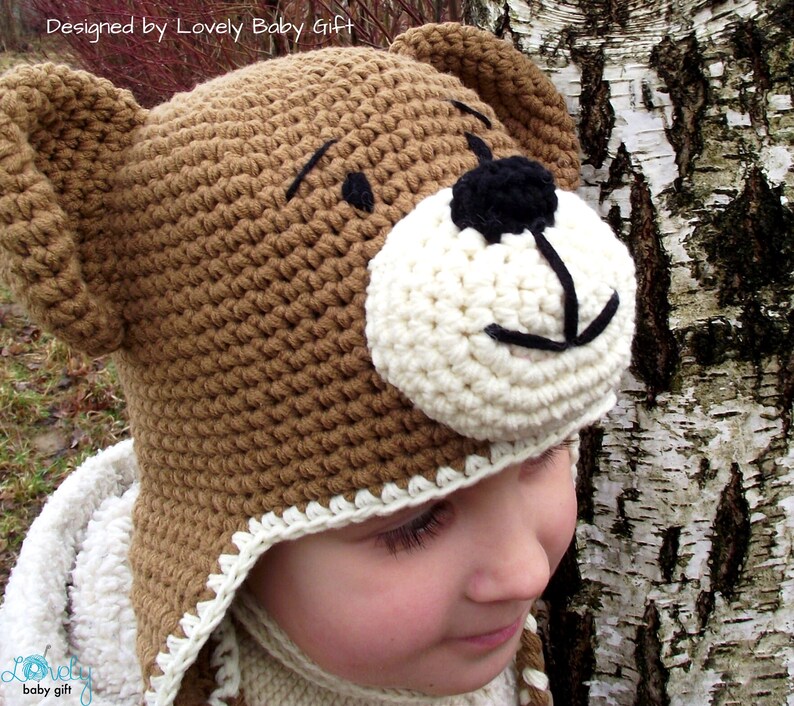 crochet animal hat beanie pattern