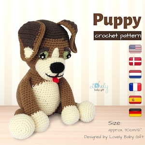 Häkelanleitung für Hunde, Amigurumi Welpe, Kuscheltier DIY, Sofort Download