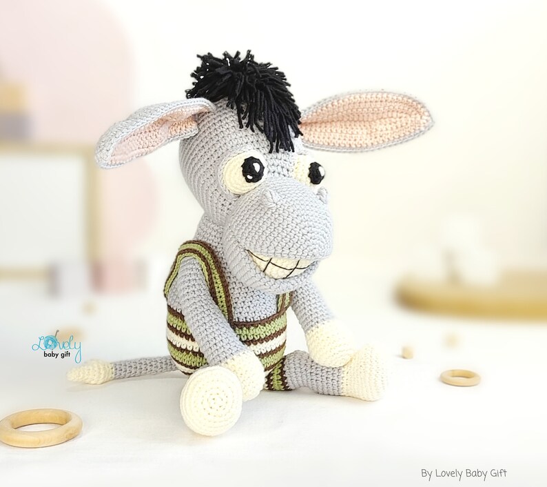 donkey plush toy amigurumi crochet pattern