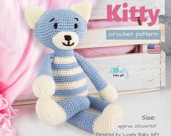 Crochet Animal Pattern: DIY Instructions for Amigurumi Cat Plush Toy