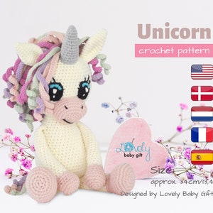 Unicorn Crochet Pattern, Amigurumi Pattern, Crochet Animal Pdf Pattern, CP-154