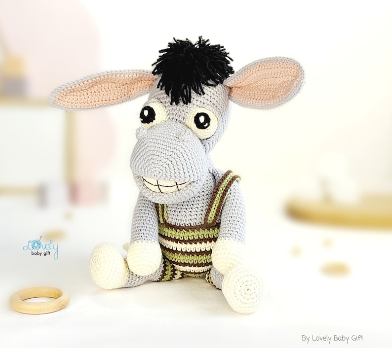 stuffed toy crochet pattern donkey