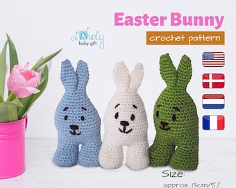 Easter bunny decor crochet PATTERN amigurumi mini bunny tutorial, CP-108
