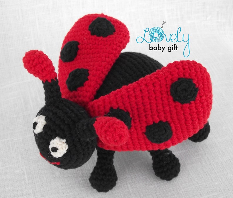 Crochet Ladybird pattern amigurumi insect stuffed animal pattern, ladybug pdf tutorial, CP-115 image 7