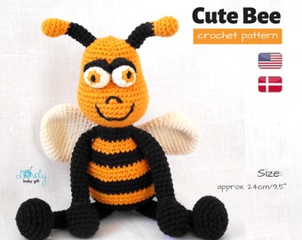 Amigurumi Crochet Pattern: Honey Bee Stuffed Toy Tutorial in PDF