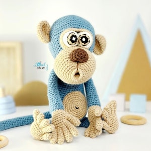 monkey doll crochet pattern lovey for baby