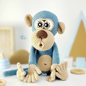 amigurumi monkey plush toy crochet pattern