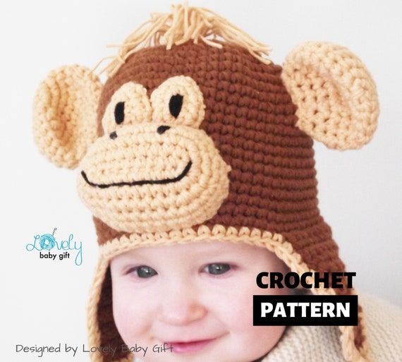 monkey crochet hat