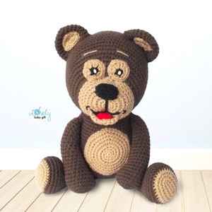 crochet plushie bear toy pattern for kids