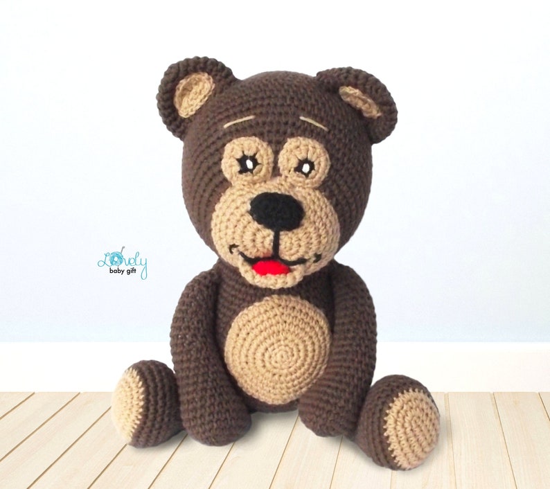 crochet plushie bear toy pattern for kids