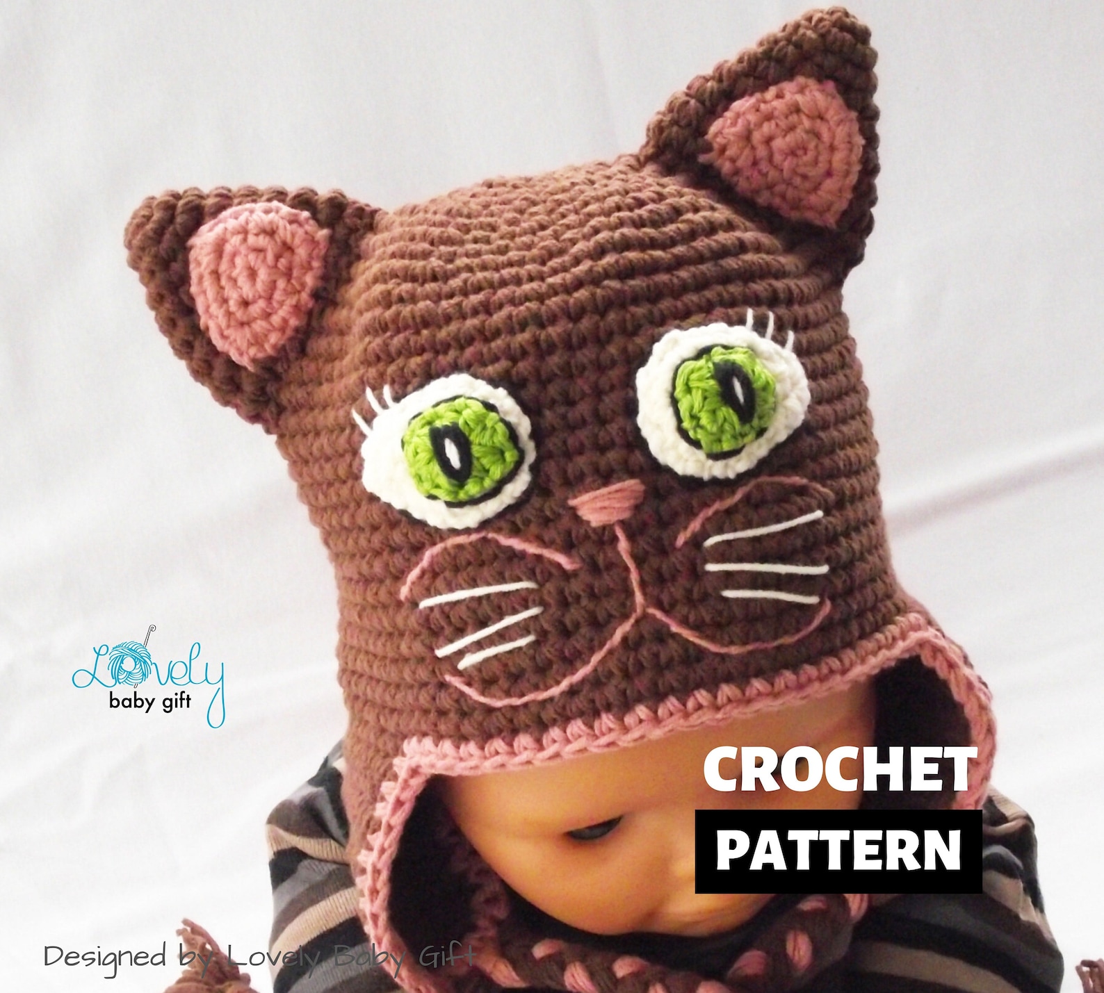 Kitty Hat Crochet Pattern Crochet Hat Pattern Earflap Winter Etsy