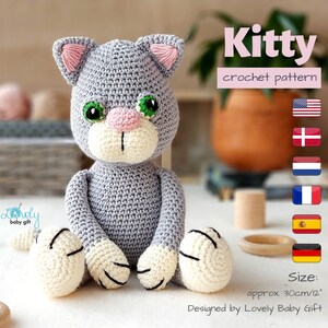 Crochet Cat Pattern: Create a Charming Kitty Amigurumi Animal Stuffed Toy