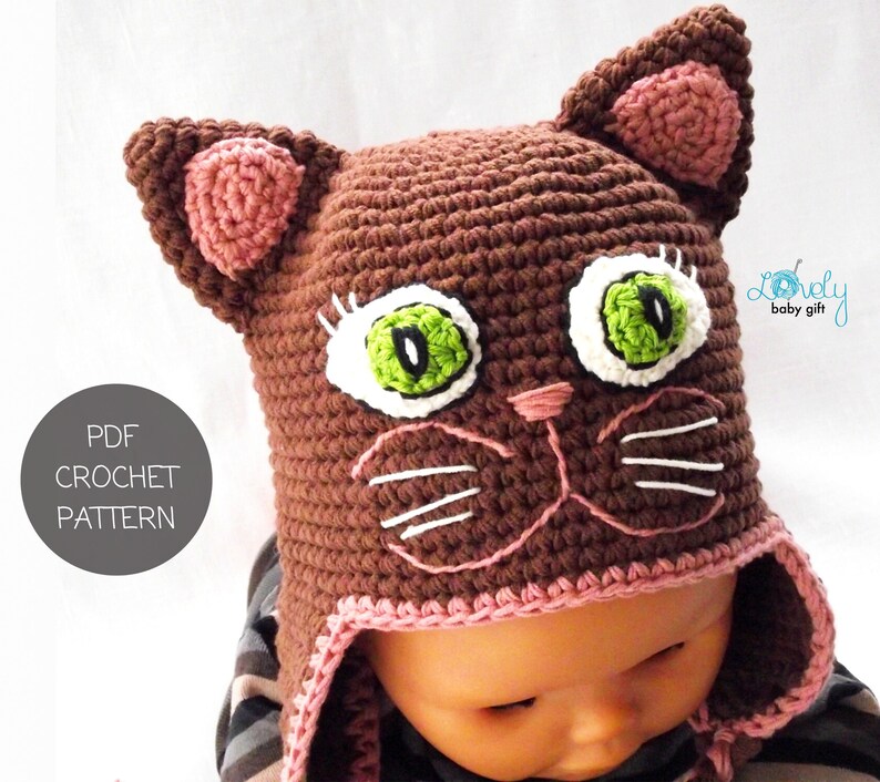 winter earflap beanie crochet pattern for babies and kids