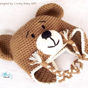 beanie bear hat crochet pattern for kids
