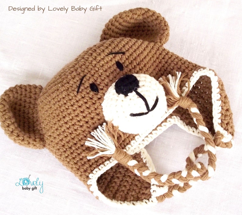 beanie bear hat crochet pattern for kids