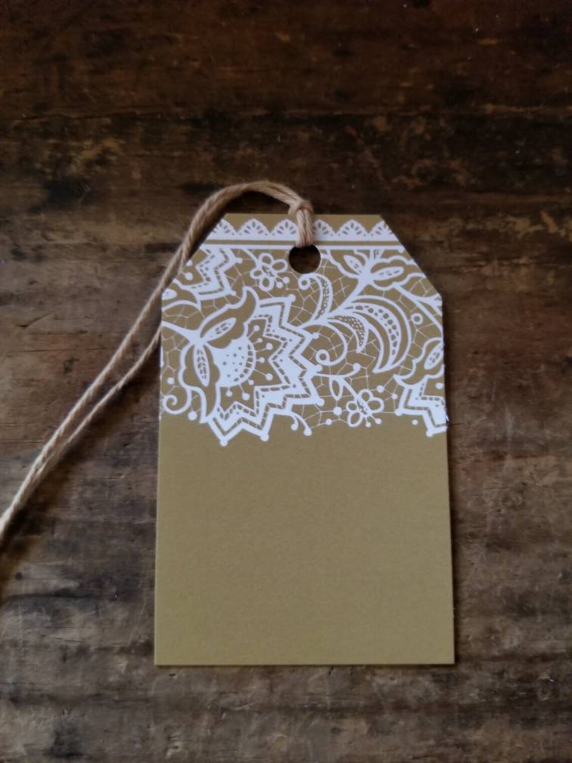 Rustic Elegance Hang Tag White Lace print Gift tags DIY Craft | Etsy