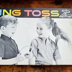 Vintage 1960s Tucket Ring Toss Game – Kids Carnival Toy, Classic Outdoor Party Game, Retro Toy Collectible, Old Stock Mid-Century Toy