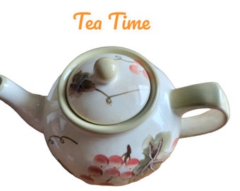 Ceramic Teapot Fall Folige coffee tea Service Autumn Table