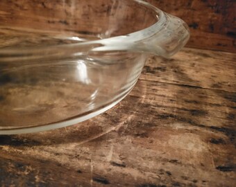 Vintage Fire King Casserole Dish Clear glass Baking Dish one and one half quart