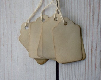 Bulk Paper Craft Supply Set of one hundred Hang Tags Ready to Use Pre strung