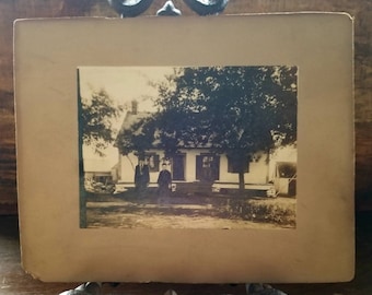 Vintage Homestead Black White Photography Americana