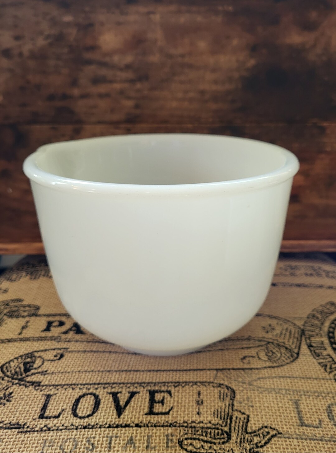 Fire King Mixing Bowl for Sunbeam Mixmaster Milk White Glass Etsy