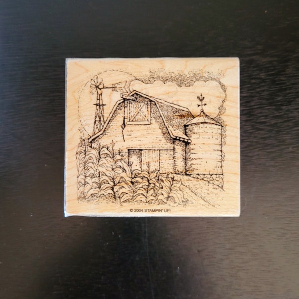 Barn Rubber Stamp Etsy
