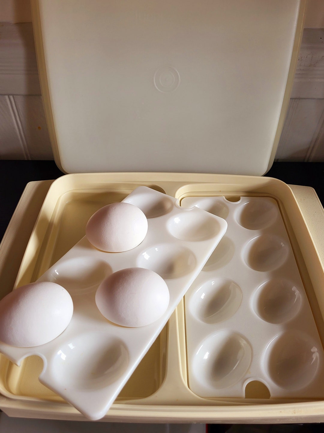 Vintage Tupperware Devilled Egg Carrier Tray Food Storage Etsy