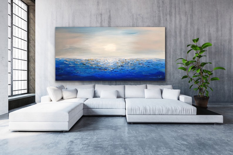 New Large Original Beach House Painting Contemporary Modern Etsy