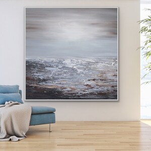 ORIGINAL braunes und graues abstraktes Gemälde weiß braun | Etsy