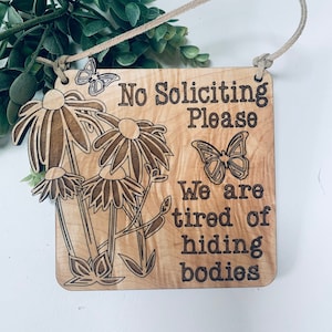 No soliciting MINI sign - funny no soliciting sign