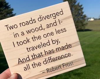 Two roads diverged - motivational quote - inspirational quote - Robert Frost Quote