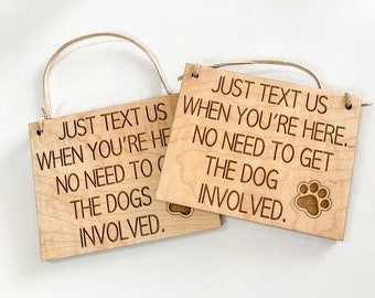 mini doorbell sign - funny outdoor sign - dog doorbell sign- engraved solid maple -porch sign - don’t knock or ring the doorbell