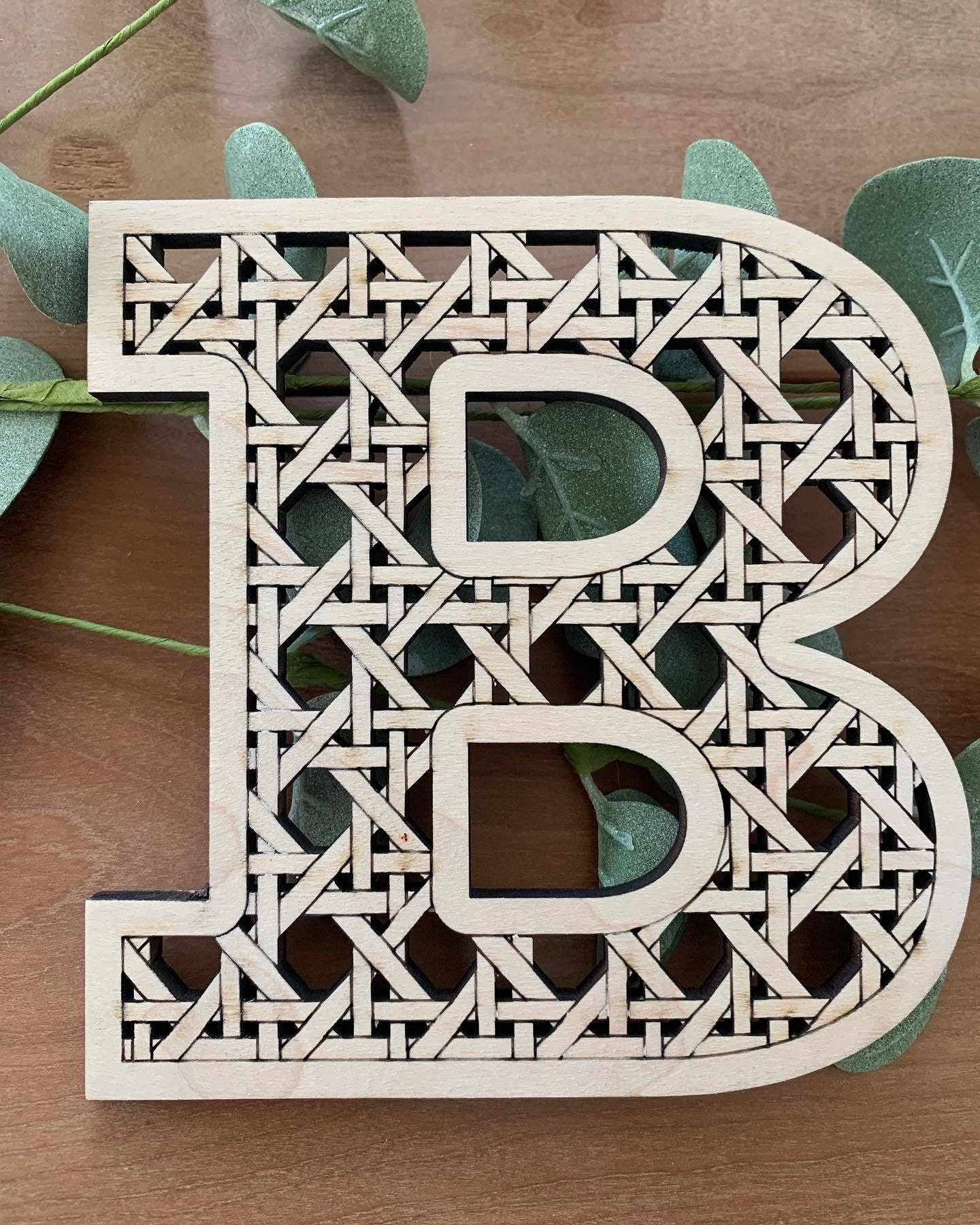 Rattan Alphabet Letter Rattan Letter Boho Personalized Etsy