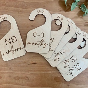 Baby Closet Dividers for Nursery- Wood Baby Gifts - Closet Size Markers - Wooden Closet Dividers - Closet Organizer - Baby Shower Gift