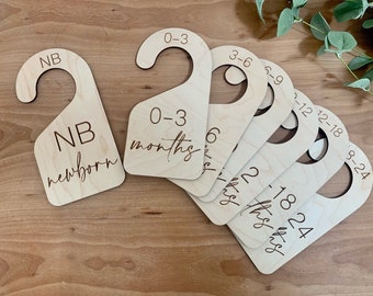 Baby Closet Dividers for Nursery- Wood Baby Gifts - Closet Size Markers - Wooden Closet Dividers - Closet Organizer - Baby Shower Gift