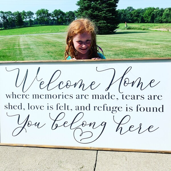 Home You Belong Here Sign Etsy