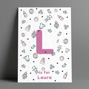 New Baby Personalised Pint | Custom Baby Name Print | Gift For Newborn | Child Nursery Print | Nursery Poster