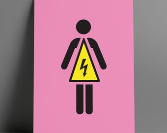 She's Electric Print | Oasis Print | Britpop Poster | Music Poster | British Music Poster