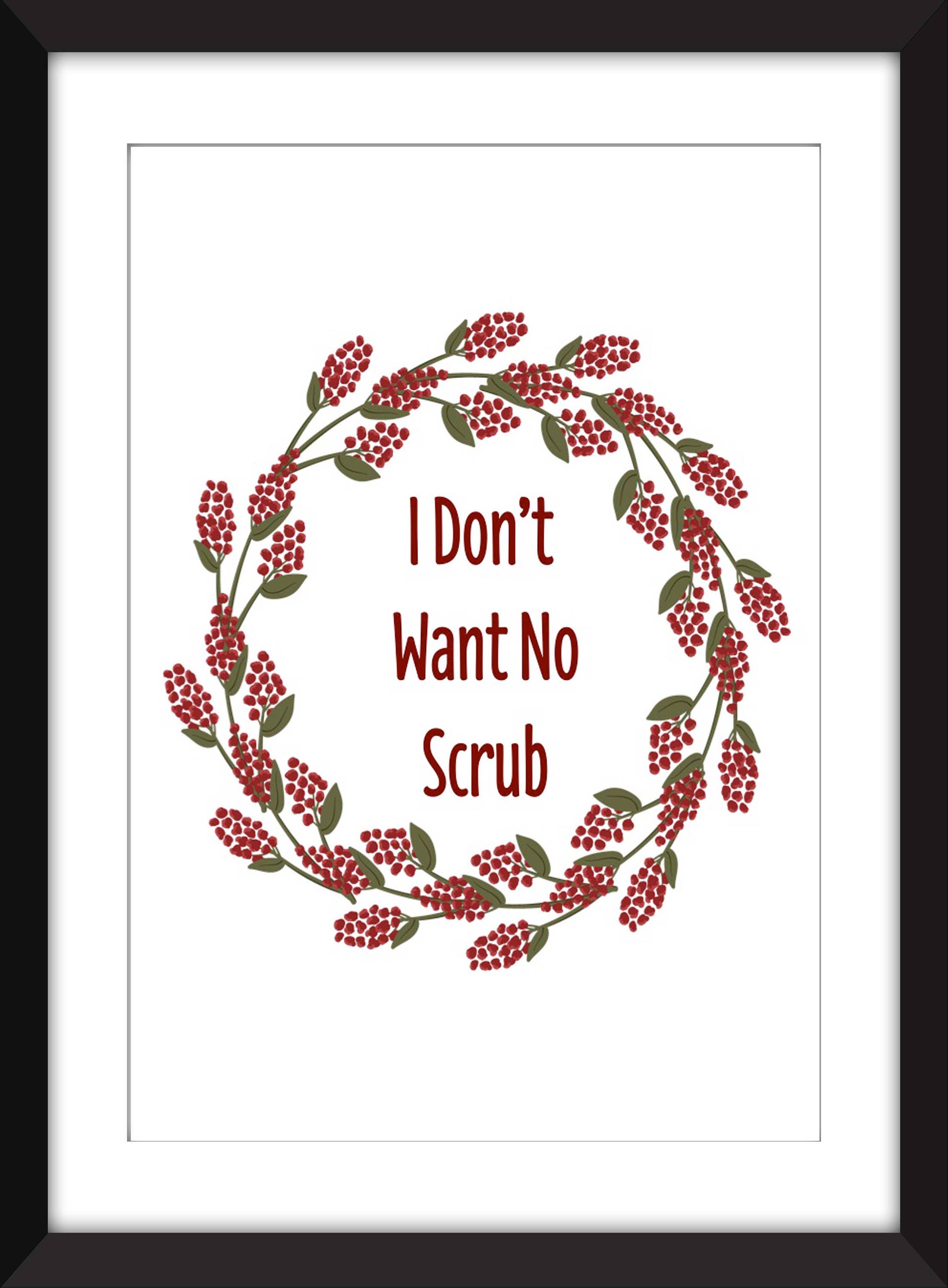 TLC No Scrubs I Don't Want No Scrub Unframed Print Etsy