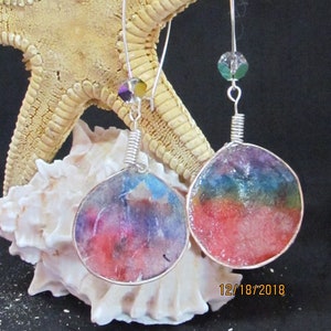 Hand Painted Watercolor Rice Paper Earrings