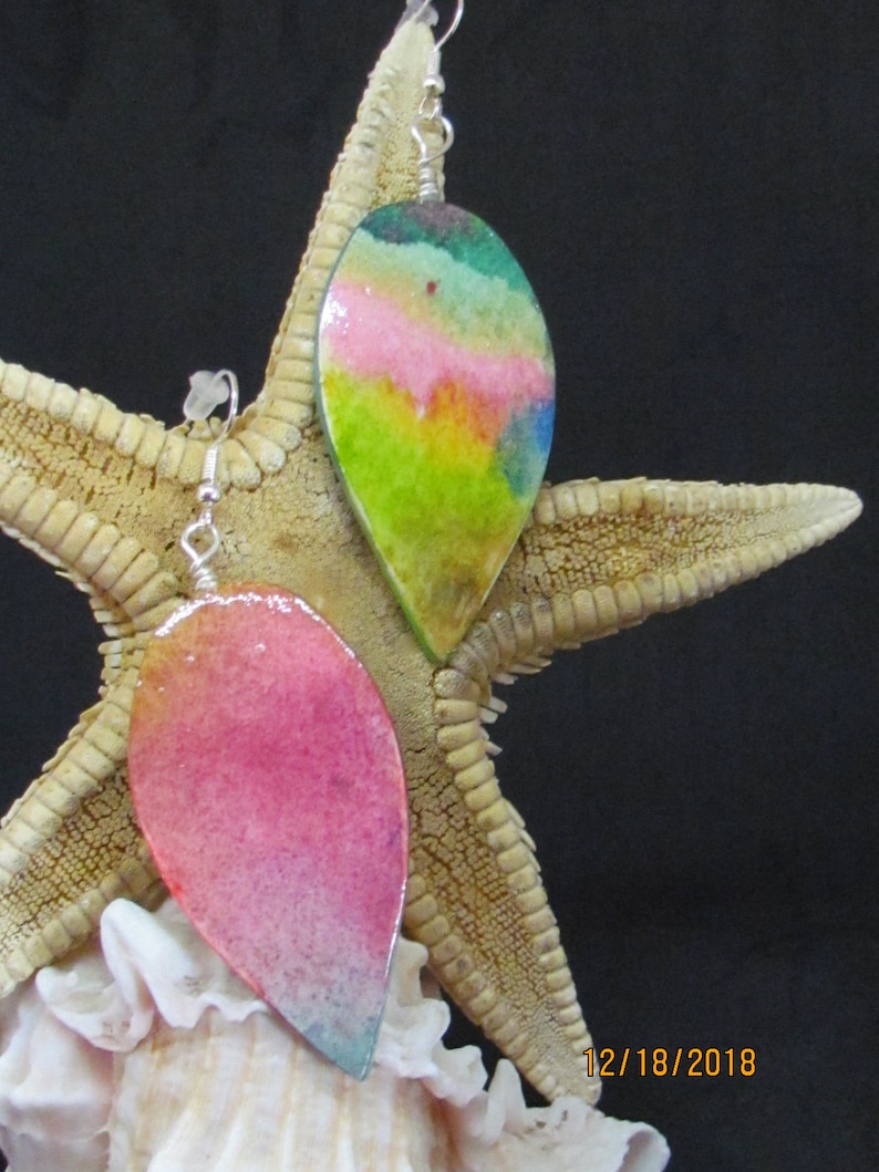 Hand-Painted Water Color Earrings