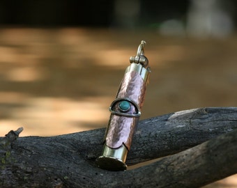 Birthday Gift , Handcrafted Chamsa Lighter, Brass Lighter, Brass & Copper Lighter, Turquoise Lighter, Anniversary Gift, Unisex Lighter