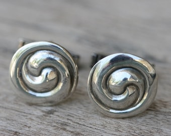 Silver Cuff Links, Silver Yin Yang Cuff Links,Handmade Silver Cuff Links , Men's Cuff Links, Statement Cuff Links, Solid Silver Cuff Links,