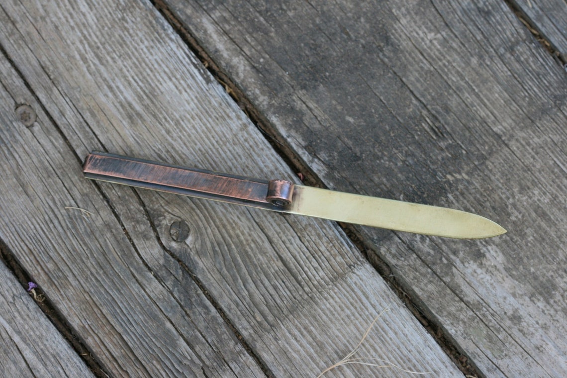 Letter Opener Knife Brass Letter Opener Knife Personalized Etsy