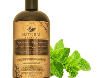 Peppermint & Rosemary Strengthening Conditioner | All-Natural Moisturizing Conditioner for Dry, Damaged Hair, Hair Loss and Hair Growth