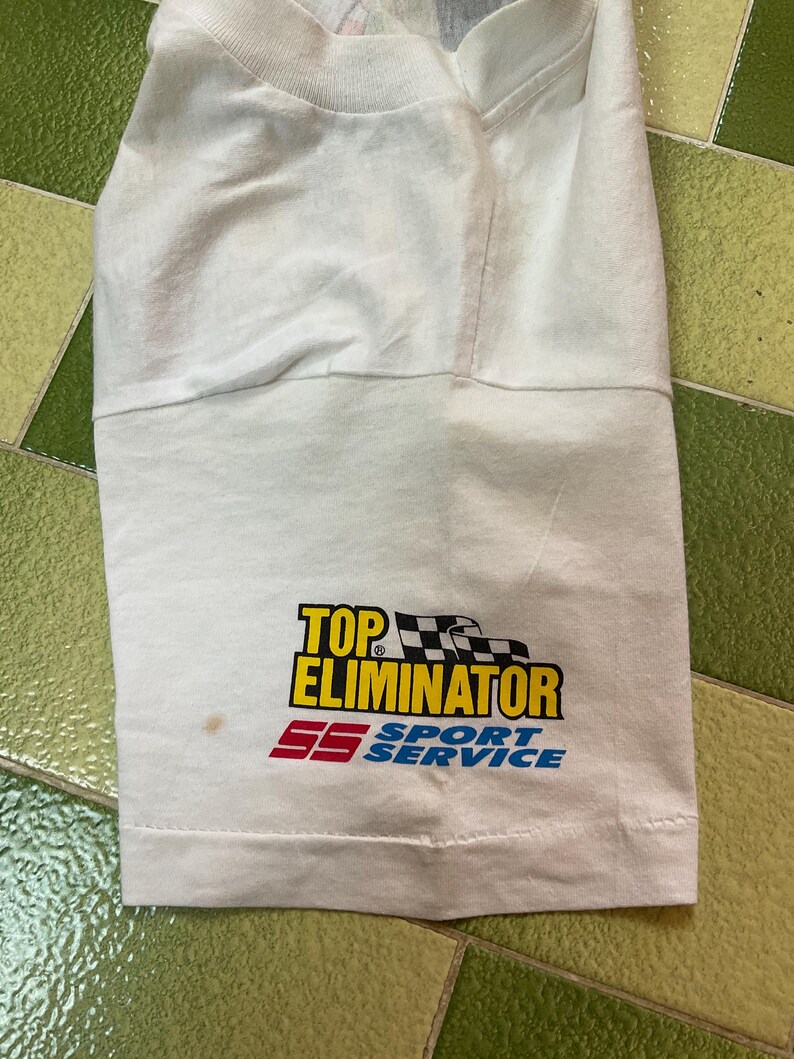 Vintage 1989 NHRA Fram Supernationals Winston Drag Racing T-shirt Passar Liten bild 5
