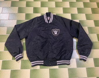 Vintage 1990s Los Angeles Raiders Chalkline Satin Jacket XL - Etsy