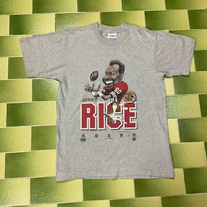 Vintage 90s NFL San Francisco 49ers Jerry Rice Caricature T-Shirt Size M